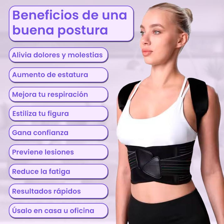 Corrector de Postura Ajustable. Espalda Recta y Saludable en Pocos Días.