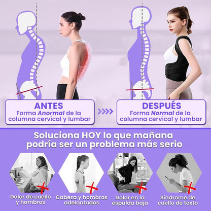 Corrector de Postura Ajustable. Espalda Recta y Saludable en Pocos Días.